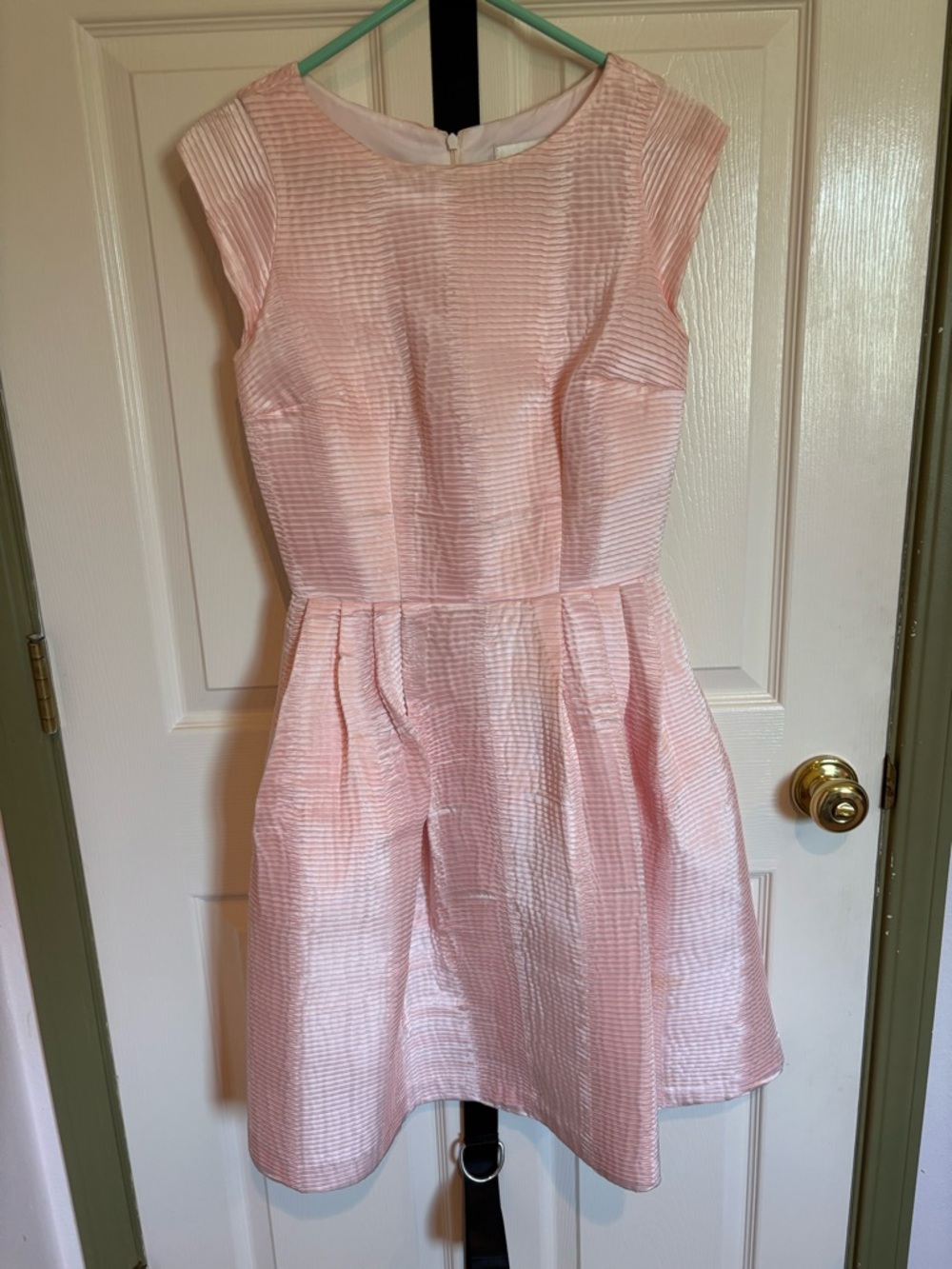 Classic Pink Fit-and-Flare Wedding Guest Dress